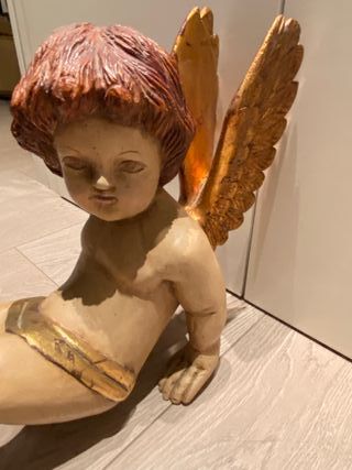 Talla Querubín Madera Policromada La Vieja España