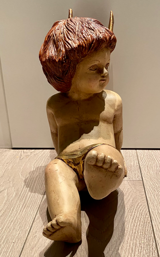 Talla Querubín Madera Policromada La Vieja España