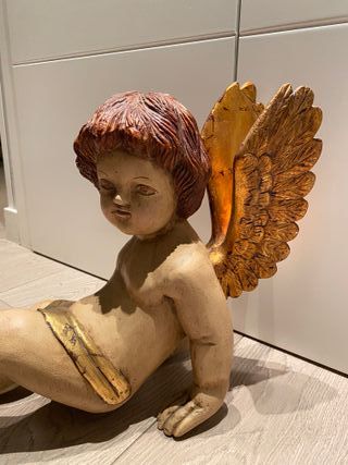 Talla Querubín Madera Policromada La Vieja España