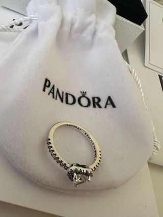 Anillo Pandora Corazón Blanco
