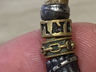 Pulsera Plata de Palo de cuero beige