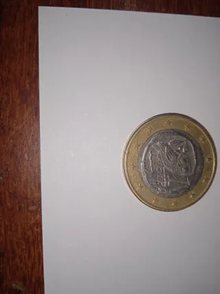 Moneda 1 Euro Búho Grecia 2002