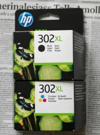 2 Cartuchos HP 302XL Negro y Tricolor