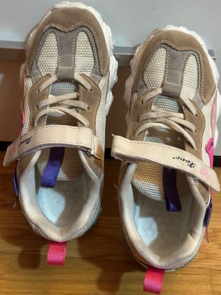 Playeras vestir niña beige y rosa