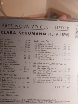 CD Clara Schumann - Lieder