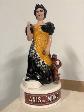 Figura cerámica Anís del Mono antigua