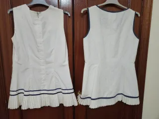 Vestido Vintage Blanco con Volantes