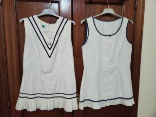 Vestido Vintage Blanco con Volantes