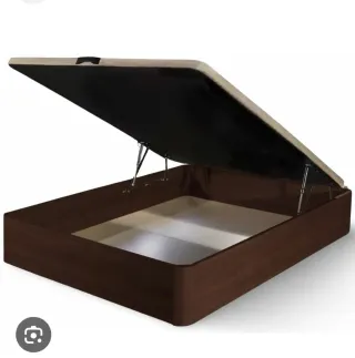 Canapé abatible blanco y madera