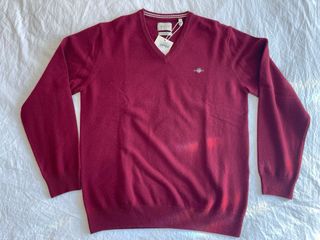 Jersey GANT cuello pico lana merino