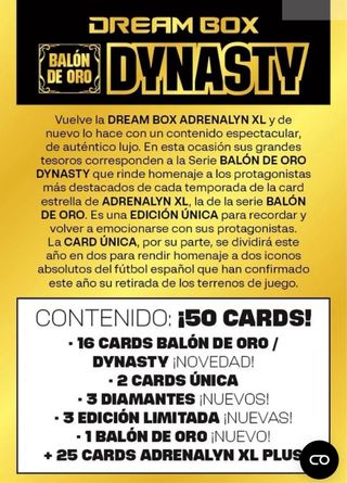 DREAM BOX DYNASTY BALÓN DE ORO ADRENALYN 2024/25