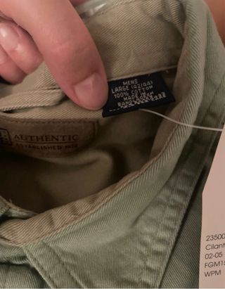 Camicia uomo manica corta verde taglia L