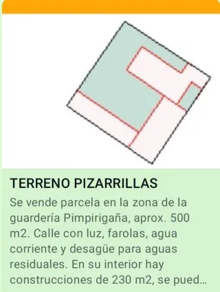 Terreno Pizarrillas 500 m2