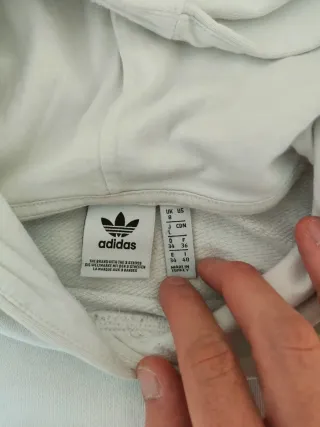 Felpa Adidas cropped bianca