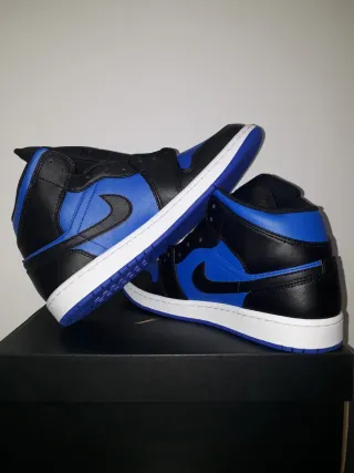 Nike Air Jordan 1 Mid Negro/Azul