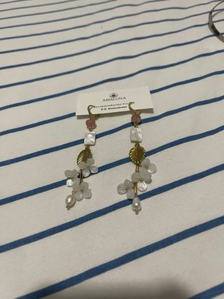 Pendientes Amaluna flor y perla