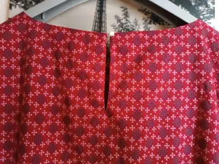 Vestido Rojo Estampado Boho Chic Cenefa Étnica