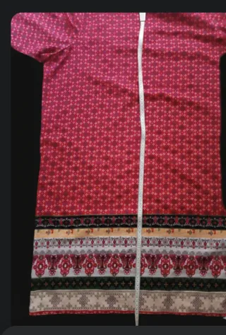 Vestido Rojo Estampado Boho Chic Cenefa Étnica