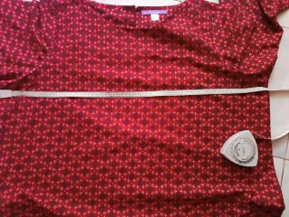 Vestido Rojo Estampado Boho Chic Cenefa Étnica