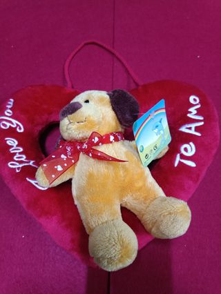 Peluche Perro Corazón Te Amo