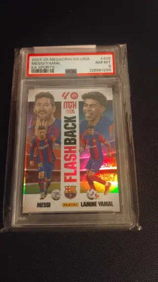 Cromos Messi/Yamal 2024-25 Megacracks Liga PSA 8