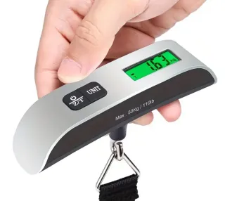 Báscula electrónica digital portátil para equipaje