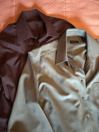 Lote 2 Camisas Hombre Ungaro Burdeos y gris