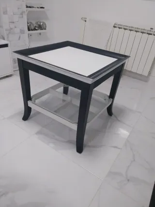 Mesa de centro madera y cristal