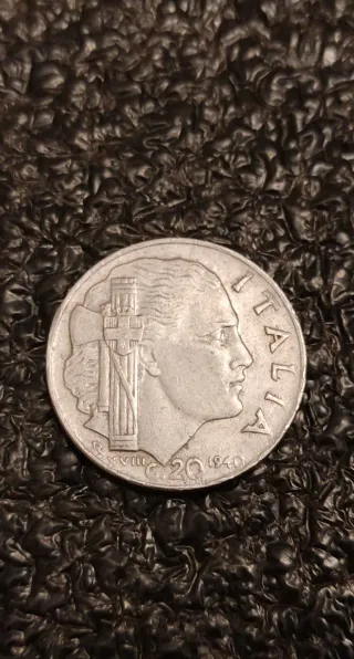 Italia Moneda de 20 Centésimos de 1940