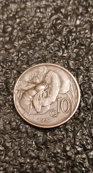 Italia Moneda de 10 Céntesimos del año 1927