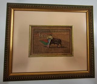 Antiguas postales de corcho de tauromaquia