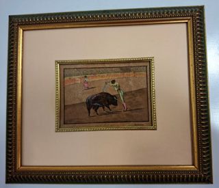 Antiguas postales de corcho de tauromaquia