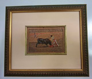 Antiguas postales de corcho de tauromaquia