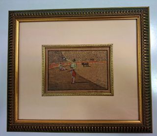 Antiguas postales de corcho de tauromaquia