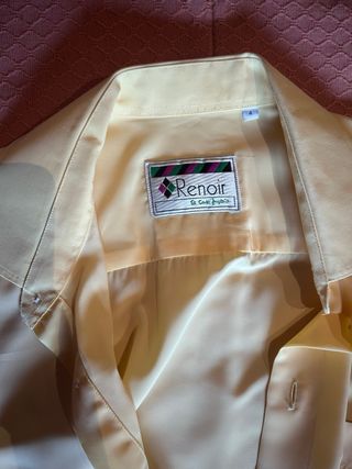 Camisa Vintage Hombre Renzo Amarilla Talla M/40