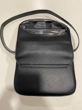 Borsa Diesel nera con grande logo