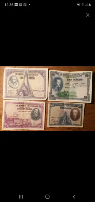 8 Billetes Antiguos Banco de España