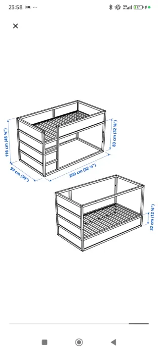 Litera madera y blanca