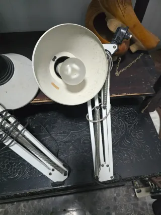 Lote 3 Lámparas Escritorio Vintage Metal