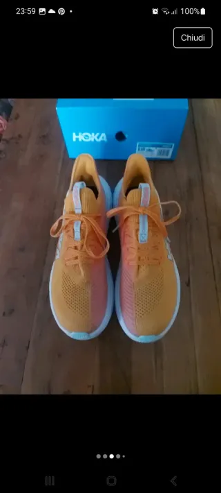 Scarpe Hoka Carbon X3 Arancio/Bianco Taglia 42