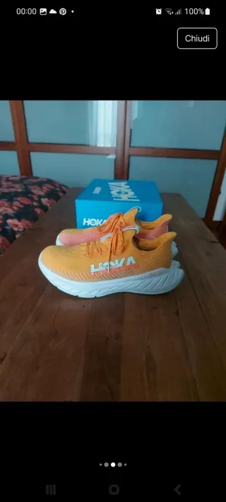 Scarpe Hoka Carbon X3 Arancio/Bianco Taglia 42