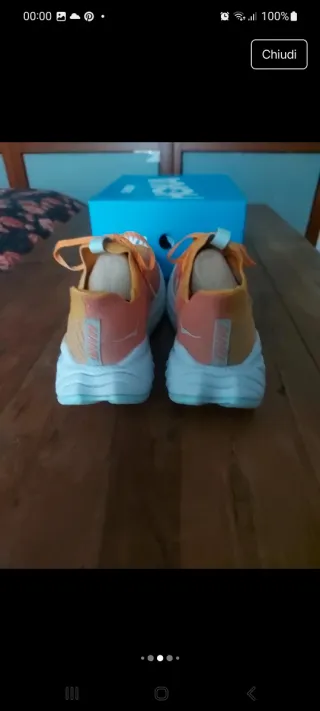 Scarpe Hoka Carbon X3 Arancio/Bianco Taglia 42