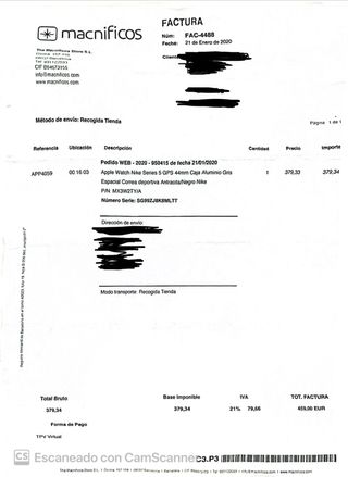 Apple Watch Nike Series 5 GPS 44mm Aluminio