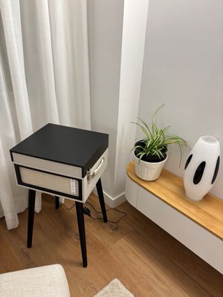 Tocadiscos Denver Retro Negro/Blanco