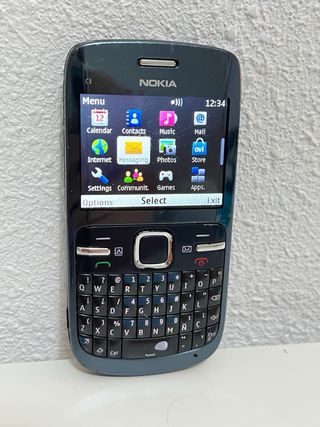 Teléfono Móvil Nokia C3 Azul/Gris