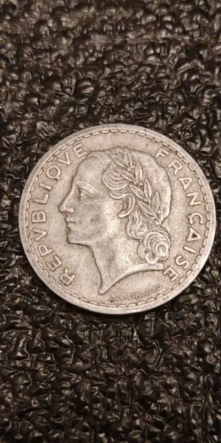 Francia Moneda de 5 Francos del año 1949