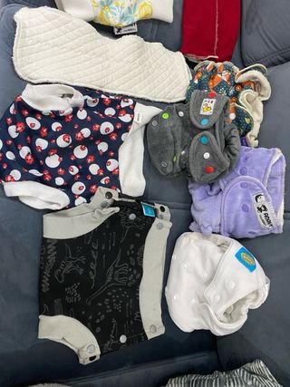 Lote de más de 20 pañales de tela