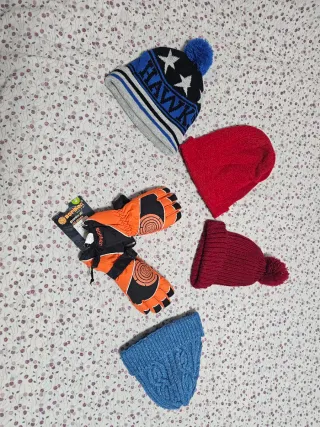 Lote gorros y guantes invierno
