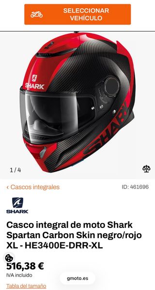 Casco Shark Spartan Carbon Talla M