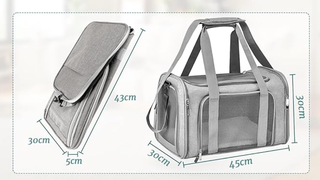 Transportín Perro Gato Conejo Gris